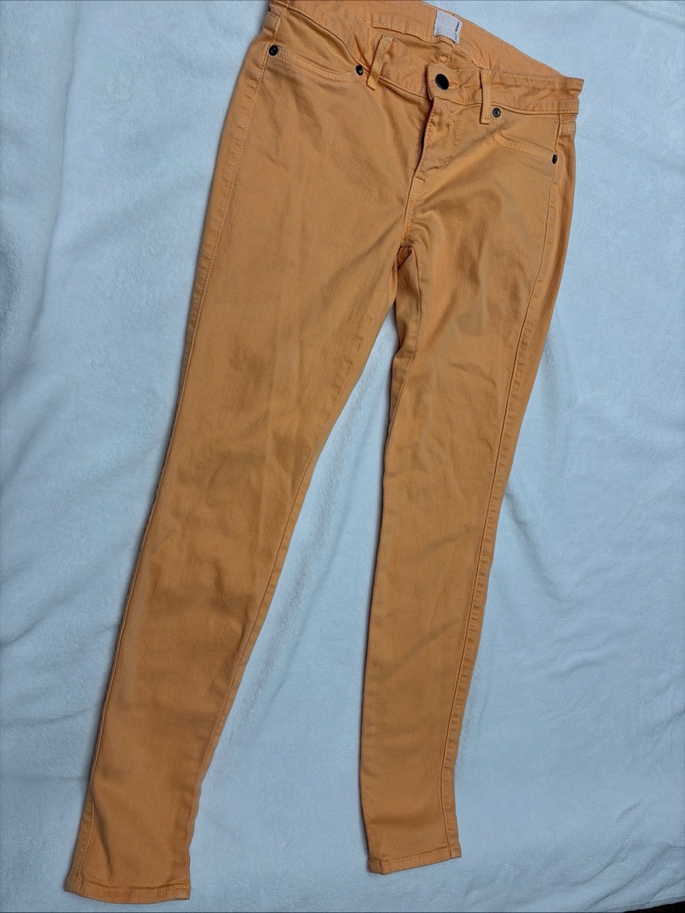 Women's Skinny High-Rise Jeans in Warm Orange